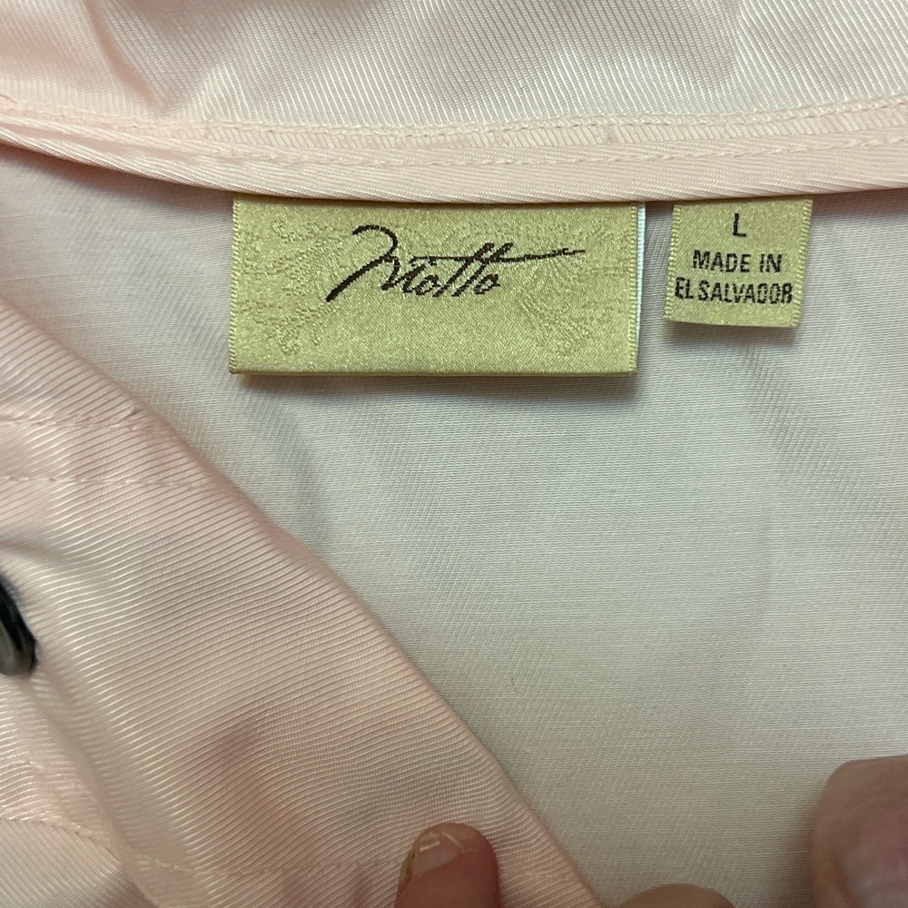 Viotto,Blush Peplum Windbreaker Jacket Lightweight Utility Snap-Front SIZE L - Picture 5 of 12